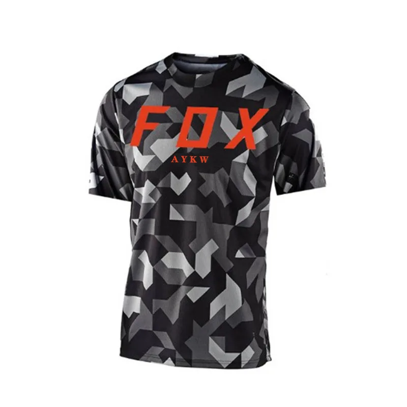 

Fox Vtt Jersey Downhill T-shirt Mountain Bike Motorcycle Jersey Mens Mtb Road Racing Bicycle Cycling Wear Clothing Short Shirt