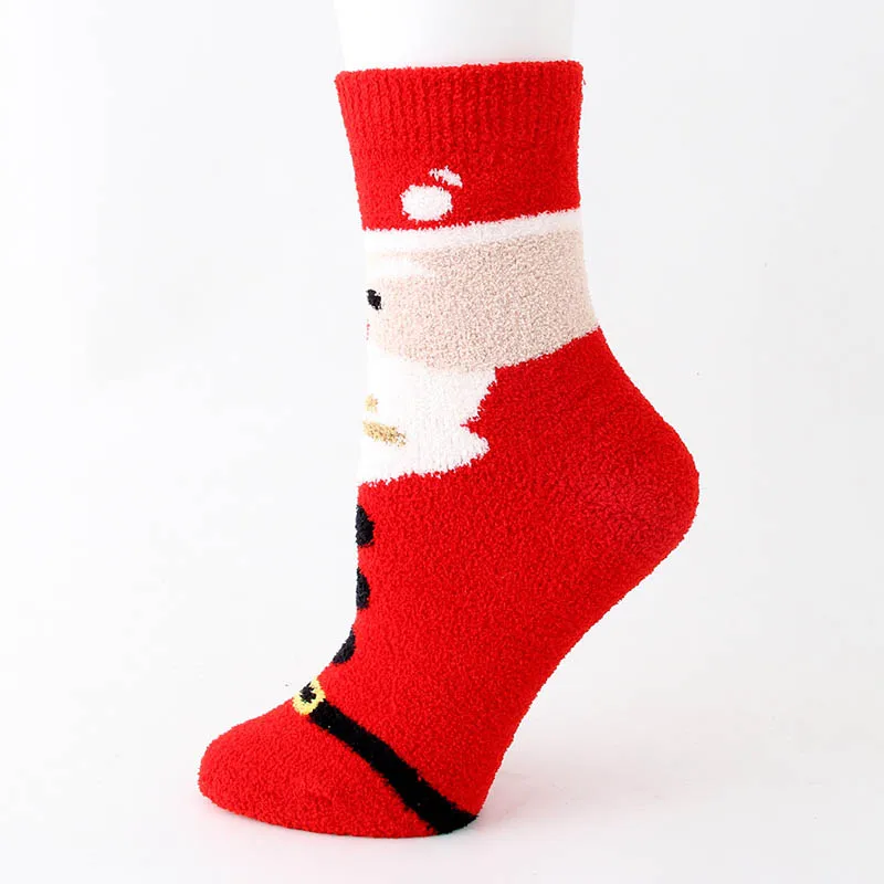 I Cotton Socks Cute Funny Women Sock Colorful Cartoon Kawaii Santa Elk Socks Christmas Gift For Girls Cute funny design#F - Цвет: I
