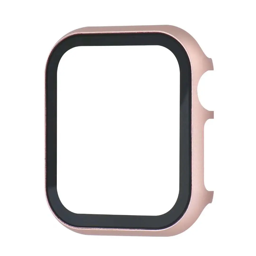 Защитный чехол бампер для Apple watch SE из закаленного стекла с крышкой 40 44 38 42