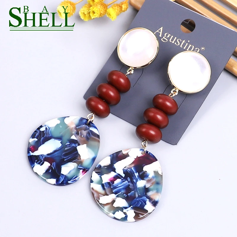 

Shell bay2020 Long Earrings Fashion Jewelry Drop Earrings Women Boho Earrings Wholesale Korean Earring Boho Earings Pendientes