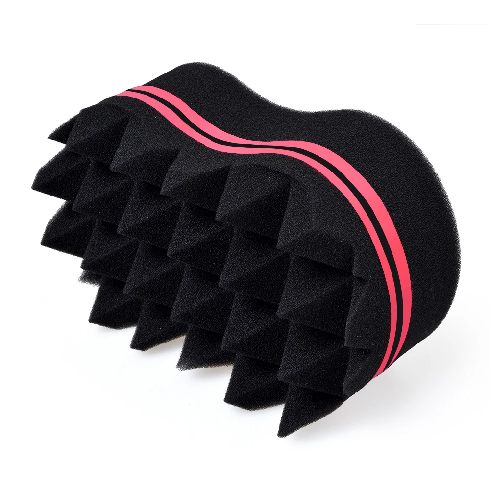 ELERA Magic Hair Twist Sponge в полоску, щетка для волос, губка, локон, губка для натуральных волос, афро-катушка, волнистая губка