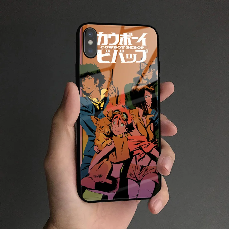 SCBAE 2 Космический ковбой Bebop Coque мягкий силиконовый стеклянный чехол для телефона, чехол для Apple iPhone 6 6s 7 8 Plus X XR XS 11 Pro max - Цвет: SCBAE 2