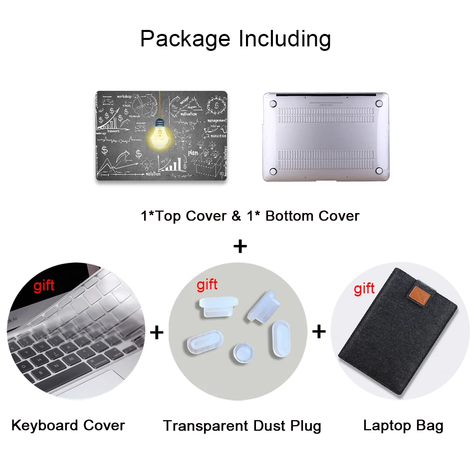 МТТ чехол для ноутбука Apple MacBook Air Pro Retina 11 12 13 15 Touch bar лампочка печатных mac book 12 дюймов жесткий