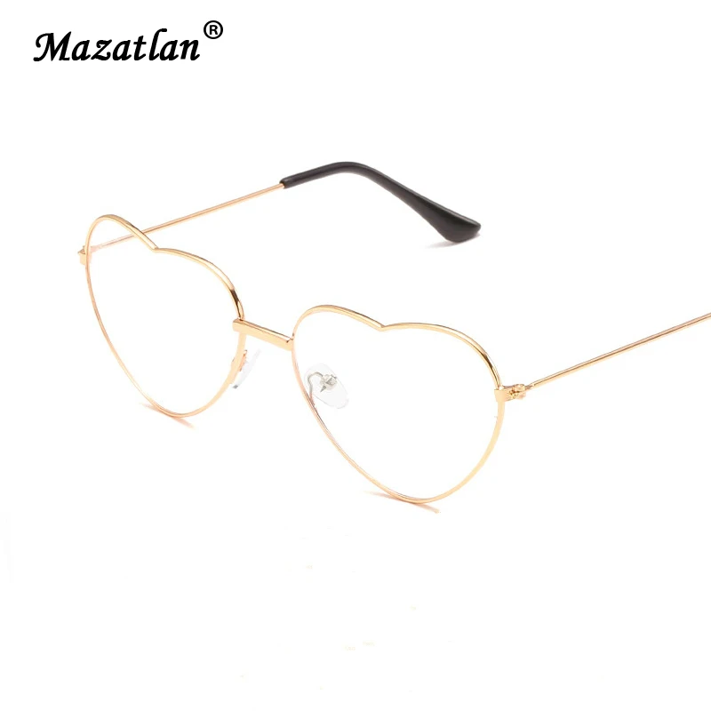 Очки в форме сердца оправа Женская металлическая Ретро прозрачные линзы женские