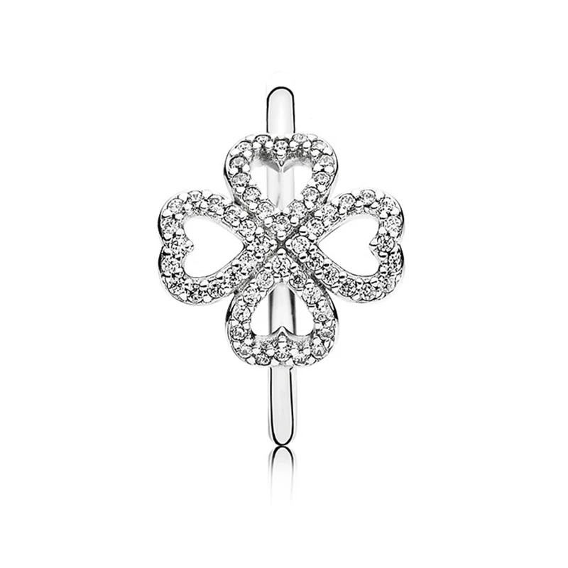 Octbyna серебряный цвет лепесток любви Кристалл Кольца для женщин романтические