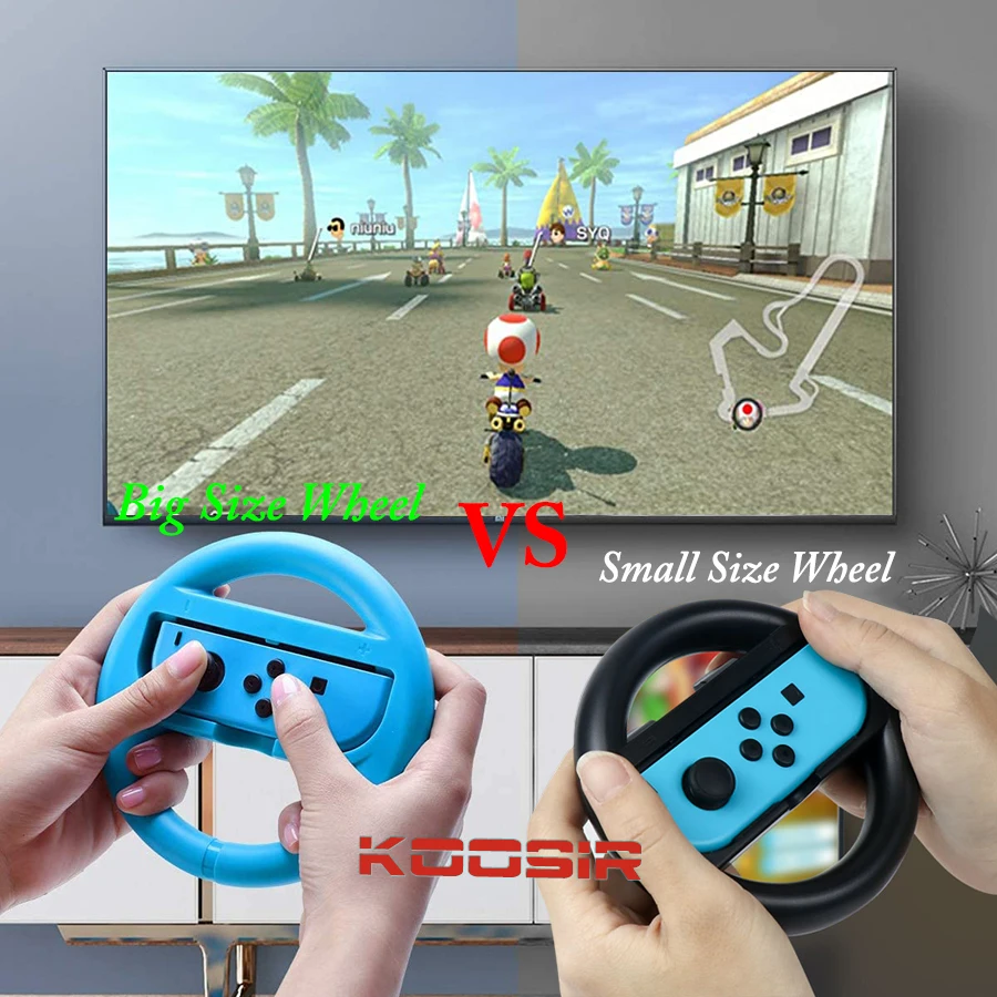 Комплект рулевого колеса для Nintendo Switch Game Big Racing 2 шт. + 4 силиконовых колпачка Joycon