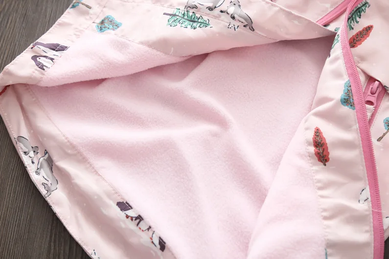 Весенняя ветровка для маленьких девочек куртки с капюшоном и длинными рукавами