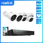 Комплект наружного видеонаблюдения Reolink HD 8ch PoE NVR 4 pcs ip-камеры с питанием по PoE 2 ТБ HDD IP66 RLK8-520B2D2 5MP
