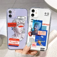 art aesthetic david case for iphone 12 pro max cases silicone funda iphone11 11 se 2020 7 8 xr x xs 6 6s plus 12pro mini covers