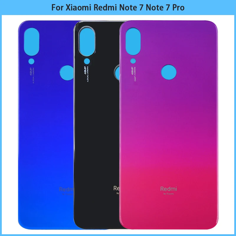 Крышка батарейного отсека стеклянная панель для Xiaomi Redmi Note 7 Pro задняя крышка