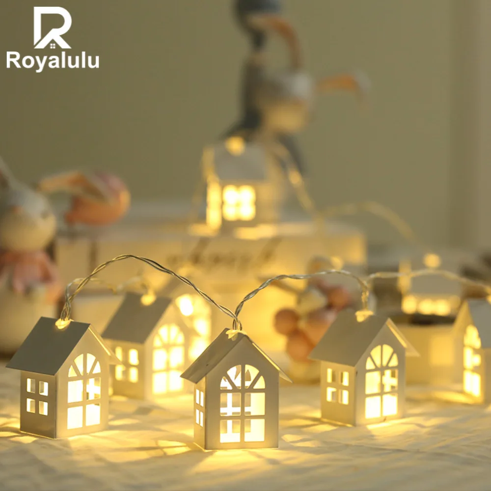 

1.5M 10pcs LED Christmas Tree House Style Fairy Light Led String wedding natal Garland New Year christmas decorations for home