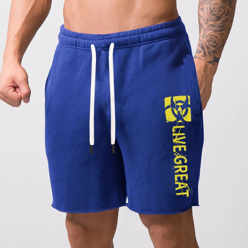 

New Fashion Casual Mens Shorts With Pockets Bodybuilding Clothing Quick Dry Fitness Walking Workout Jogger Sweat Shorts