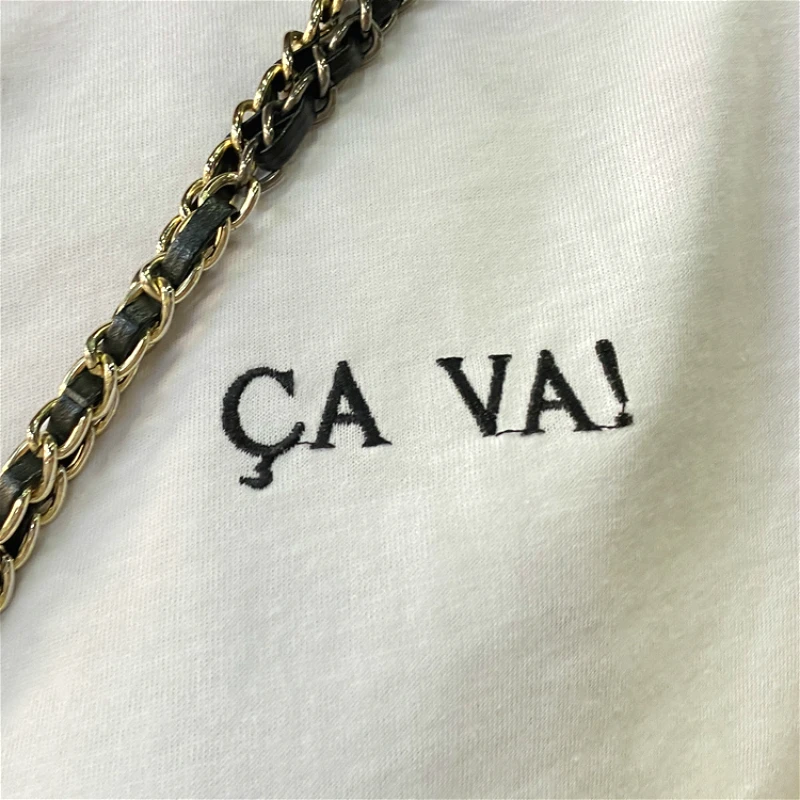 

College Style Women's Short-sleeved T-shirt Summer White New Plaid Back Hollow Letter Embroidery Women Tops