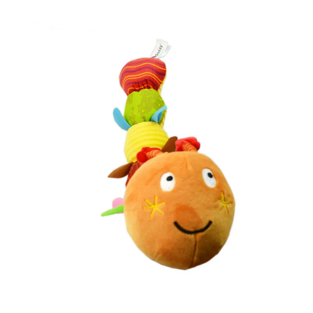 Детские игрушки красочные гусеницы детские Crinkle погремушка с кольцом
