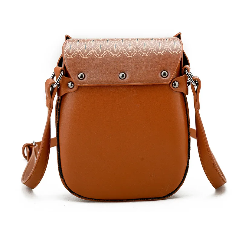 Сумка через плечо для сотового телефона с объемной совой сумочка Модный