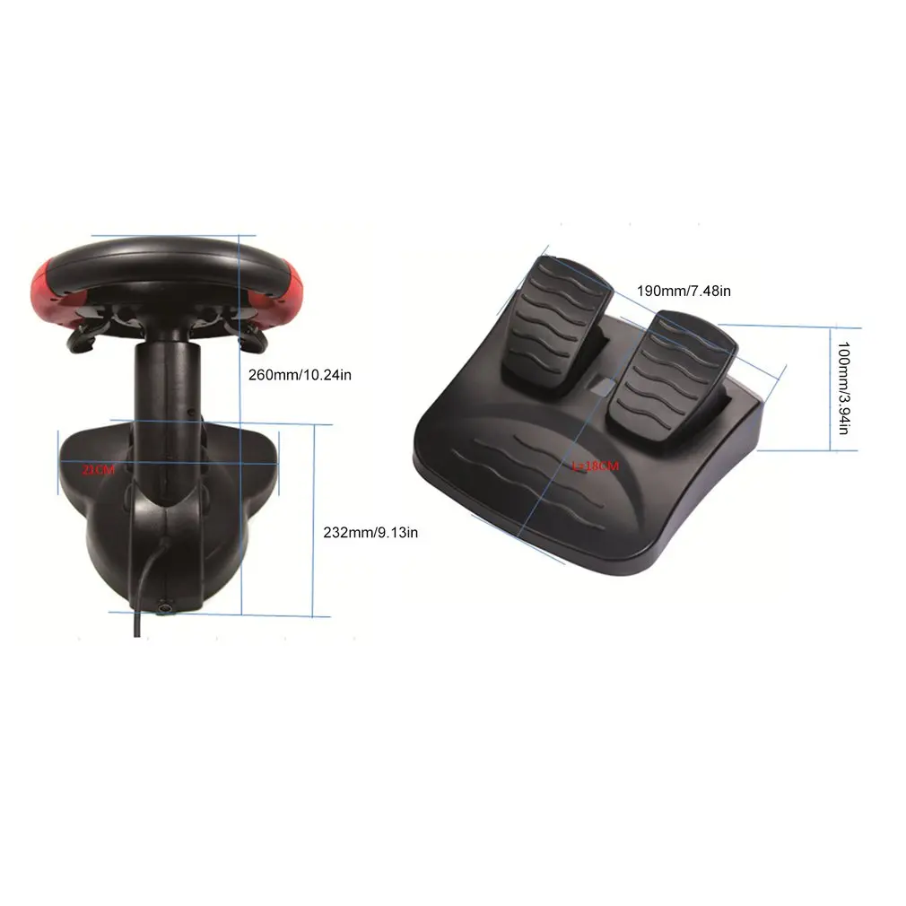 

Gamepad Steering Wheel For Game Series 200Rotation Dual Motor Vibration For PS 3/PS 2/PC Rotatable Gamepad Plug And Play