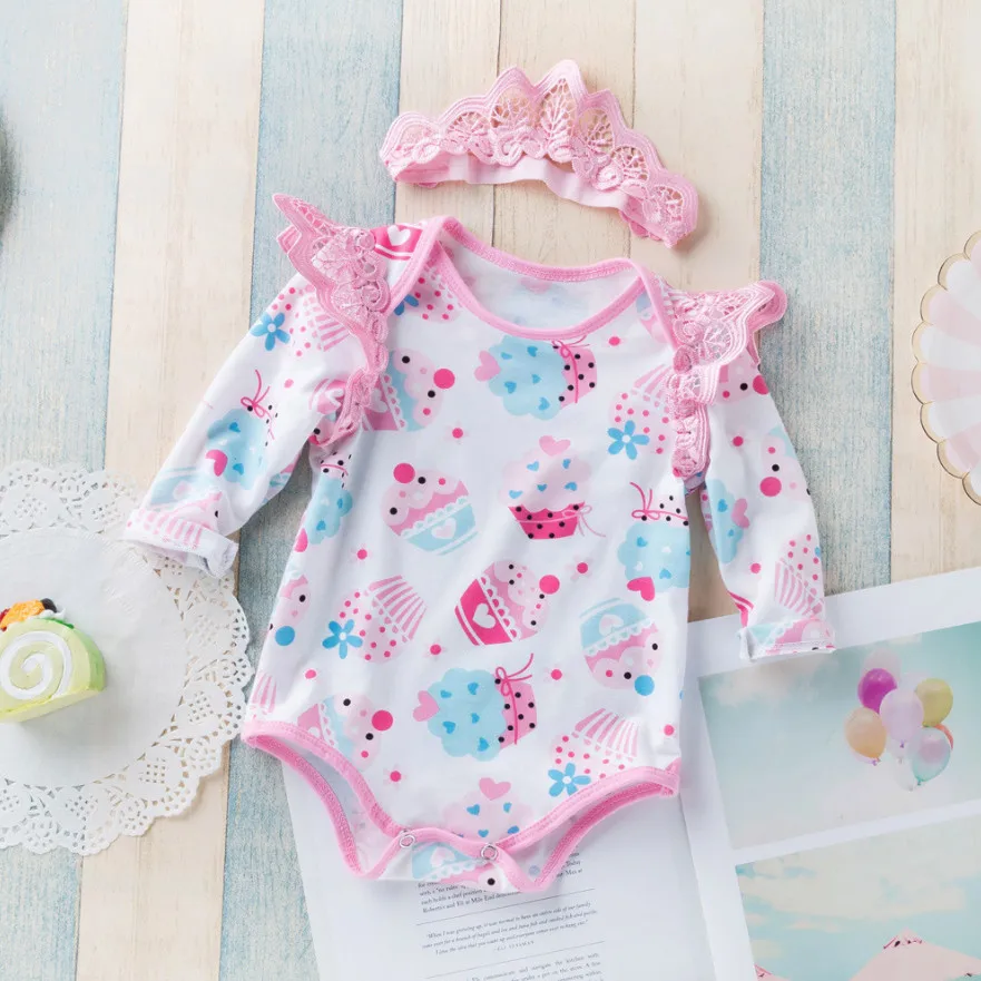 Лидер продаж подарки на день рождения боди для маленьких девочек с капкейками и