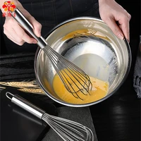 10 hand mixer stainless steel hand whisk egg beater tool stick for whipping cream baking cooking gadgets kitchen accessories