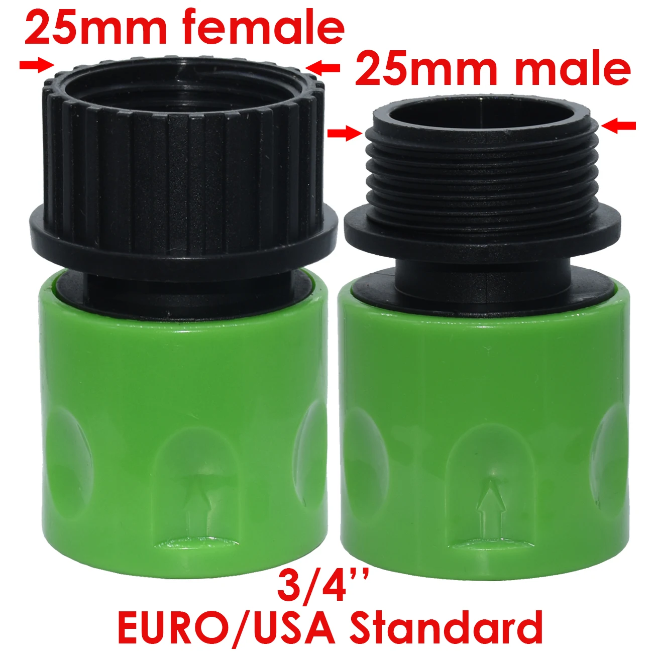 

Quick Connector Nipple EURO USA 3/4 Inch Male Threaded Hose Pipe Adapter for Garden Tubing Drip Irrigation Watering System