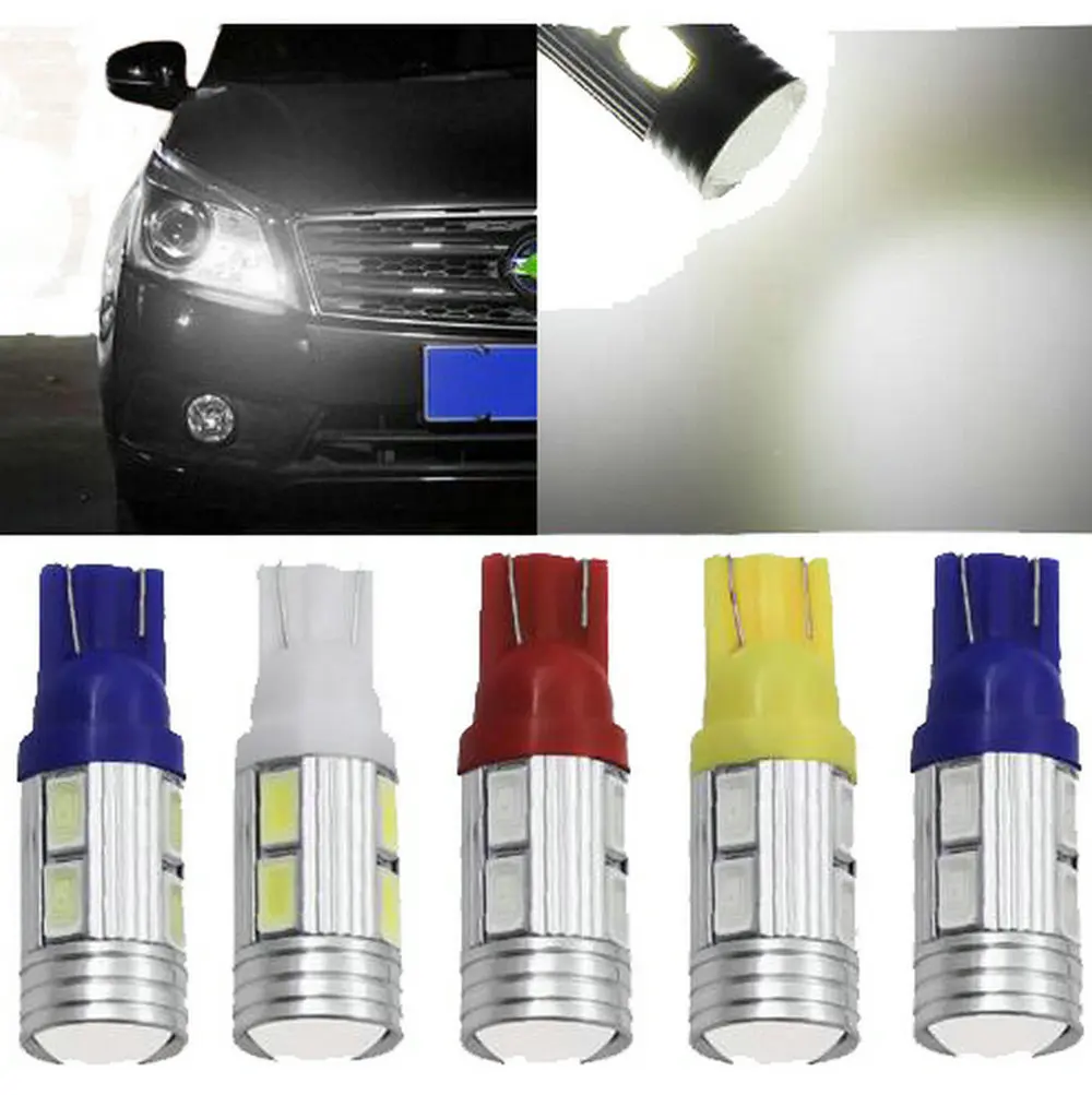 1 шт. светодиодная лампочка в автомобиль T10 5630 10SMD Ширина линзы лампа светильник