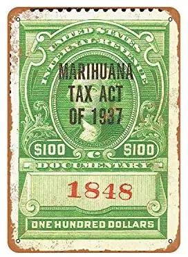 

Rustic One Hundred Dollars Tax Stamp Vintage Look Metal Sign