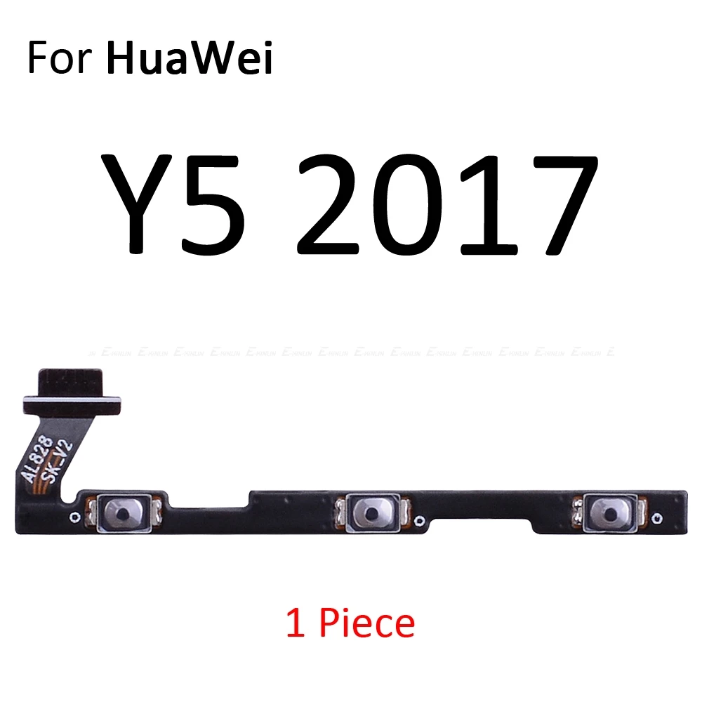Кнопка включения и выключения питания гибкий кабель лента для HuaWei Y9 Y7 Y6 Pro Y5 Prime GR5 Бесшумная клавиша громкости - Цвет: For Y5 2017
