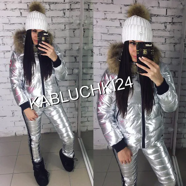 Женский зимний комплект парки 2019 теплый с толстой курткой капюшоном женские из 2