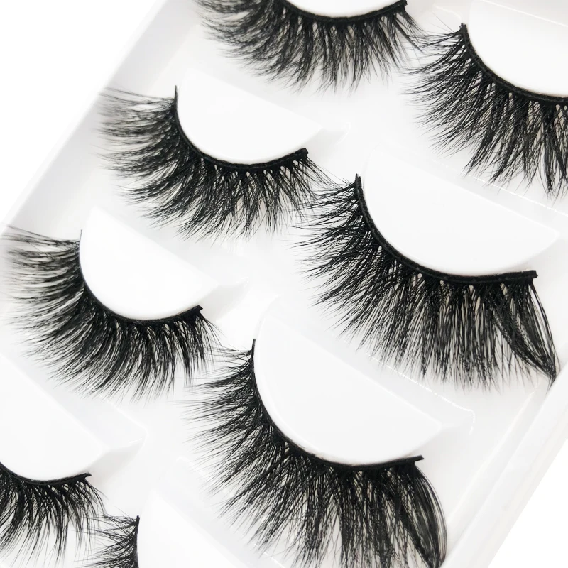 Flash Girl Z16 3D Mink Wholesale Natural Eyelashes 5 Pairs Eyelash Extension Tools Long Wispy Fluffy Pink | Красота и здоровье