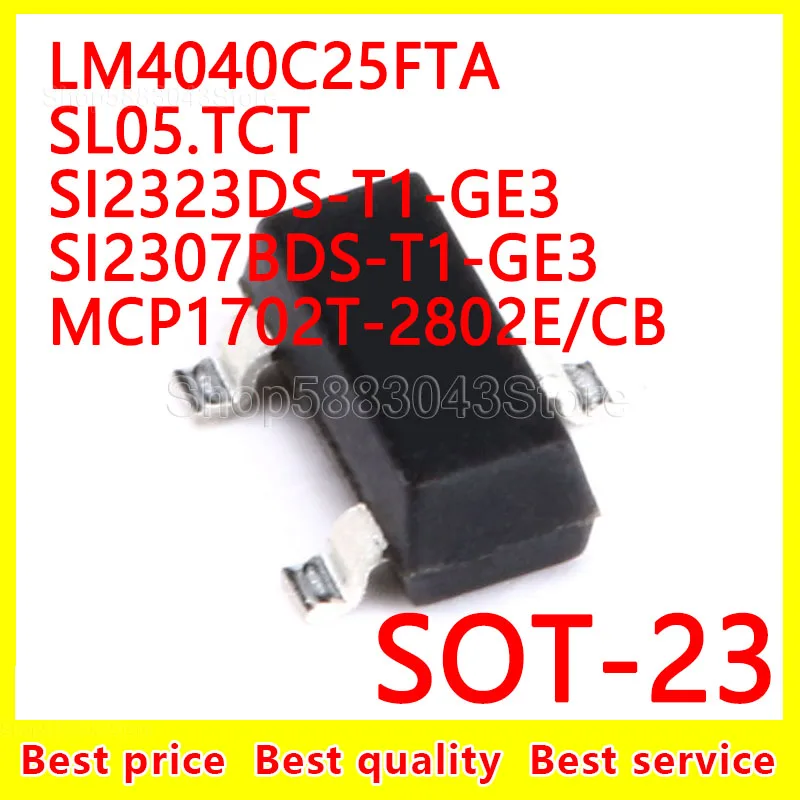 

(10pcs)100% New Original LM4040C25FTA SL05.TCT SI2323DS-T1-GE3 SI2307BDS-T1-GE3 MCP1702T-2802E CB SOT-23 SOT23