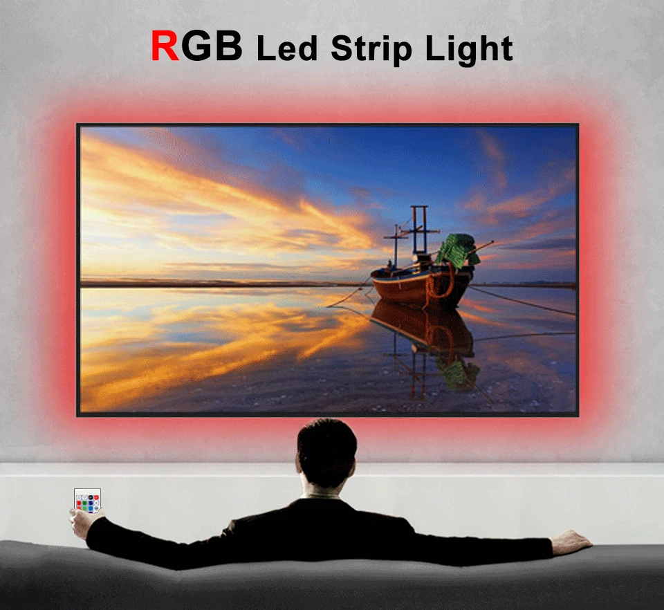 RGB Led ленточный светильник 5 в USB Led Navidad Neon Ribbon EU US Plug 220 В ТВ ПОДСВЕТКА светодиодный светильник RGBW полоса Рождественский Декор лампа лента
