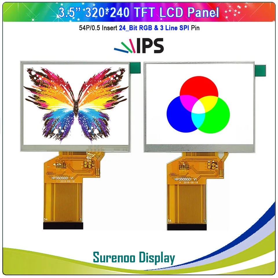 3 5 Дюймовый 320*240 24 _ bit RGB и линейный серийный SPI TFT ЖК модуль экран с резистивной