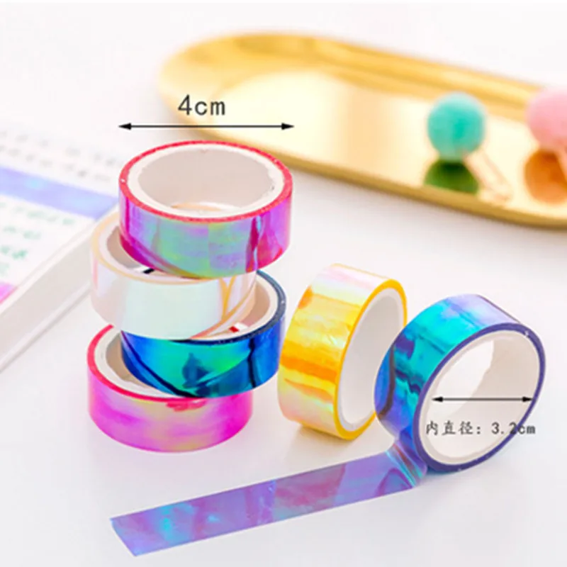 Лазерная лента Washi канцелярские Скрапбукинг декоративный Скотч для монтажа