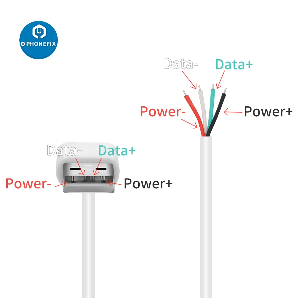 5 шт. открытый кабель Usb 2 0 типа A папа 4 провода белый 35 см для самостоятельной