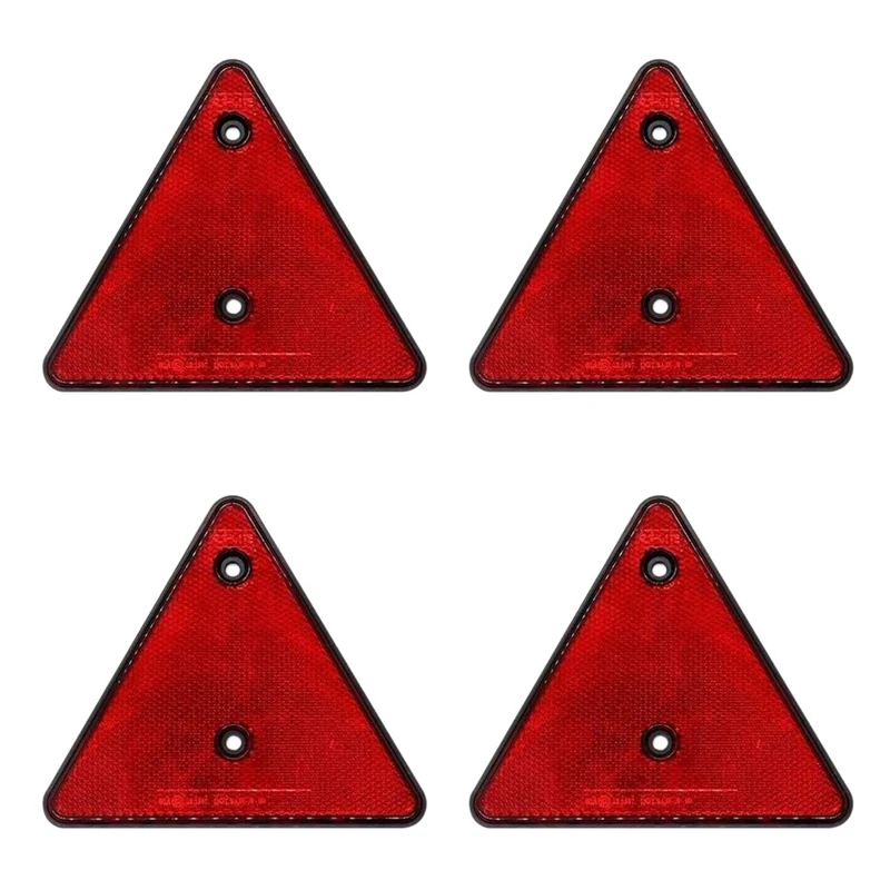 

4 Pcs Reflective Car Stickers, Triangular Reflector Stickers Stop Warning Sign