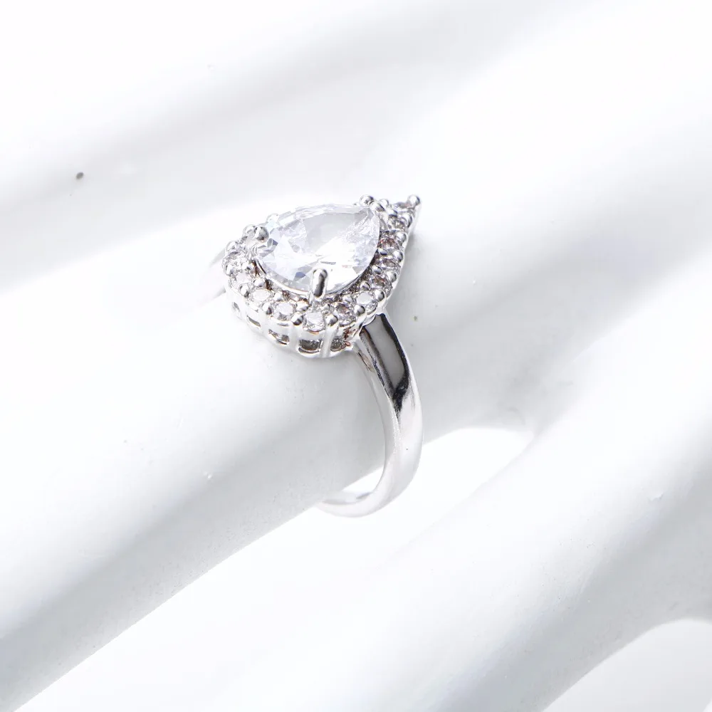 925 Sterling Silver Wedding Jewelry Sets For Women Bridal Stones CZ Earrings Bracelet Rings Necklace Set Gifts Box | Украшения и