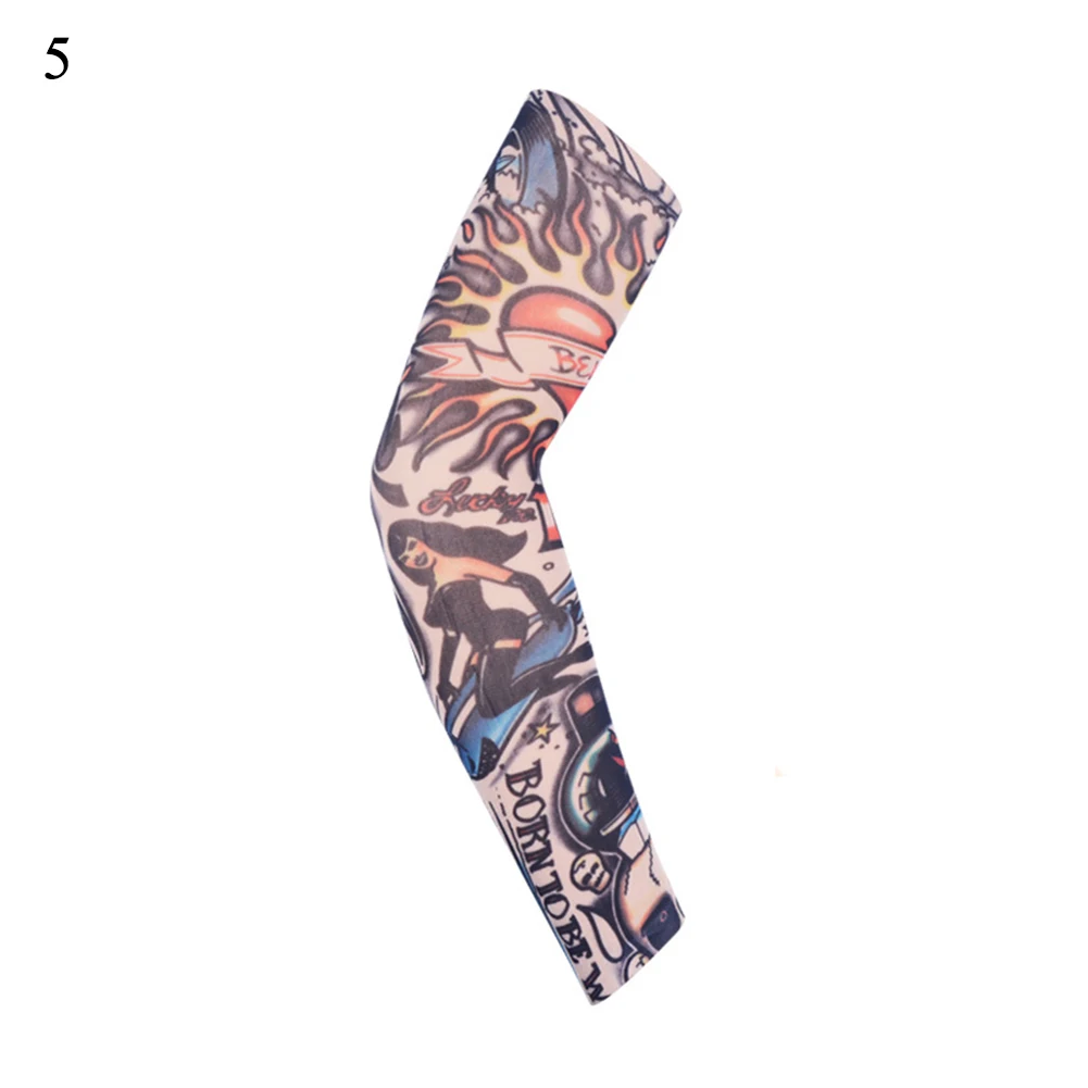 

1Pc Outdoor Cycling Sleeves 3D Tattoo Printed Armwarmer UV Protection MTB Bike Bicycle Sleeves Arm Protection Ridding Sleeves