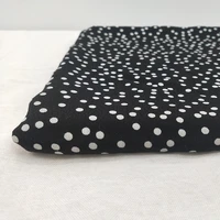 50 x 150cm black polka dot printed chiffon fabric not through spring and summer fabric for dress skirt bc