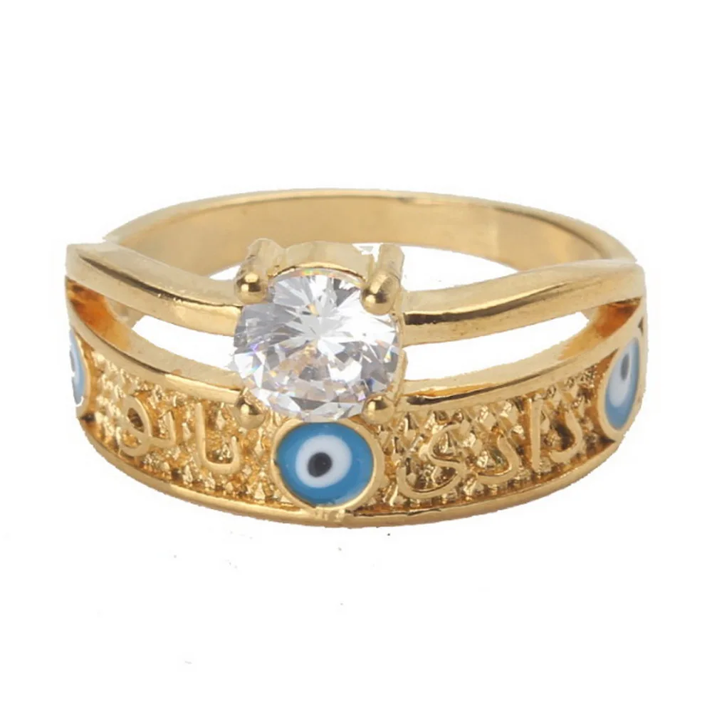 Голубая Эмаль не сужающийся книзу массивный золото со всавкой из цирконов