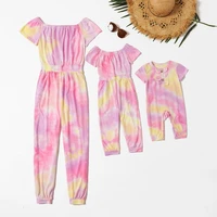 family matching outfits floral printed mommy and me family clothing set baby girls rompers jumpsuit toddler girl sport clothes