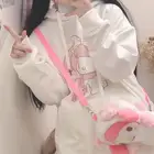 2021 Kawaii Sanrio осень-зима студенческий свитер с капюшоном свободная парная Милая моя мелодия девочка мультфильм милый белый и розовый с капюшоном