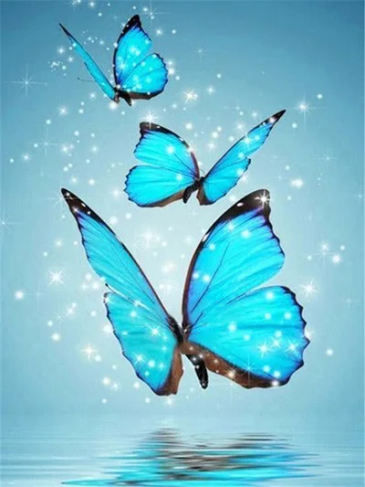 Алмазная картина животное бабочка вышитая камешками DIY вышивка мультфильм