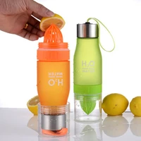 650ml h2o lemon juice fruit water bottle infuser drinkware for outdoor portable shaker sports bottle bpa free gift