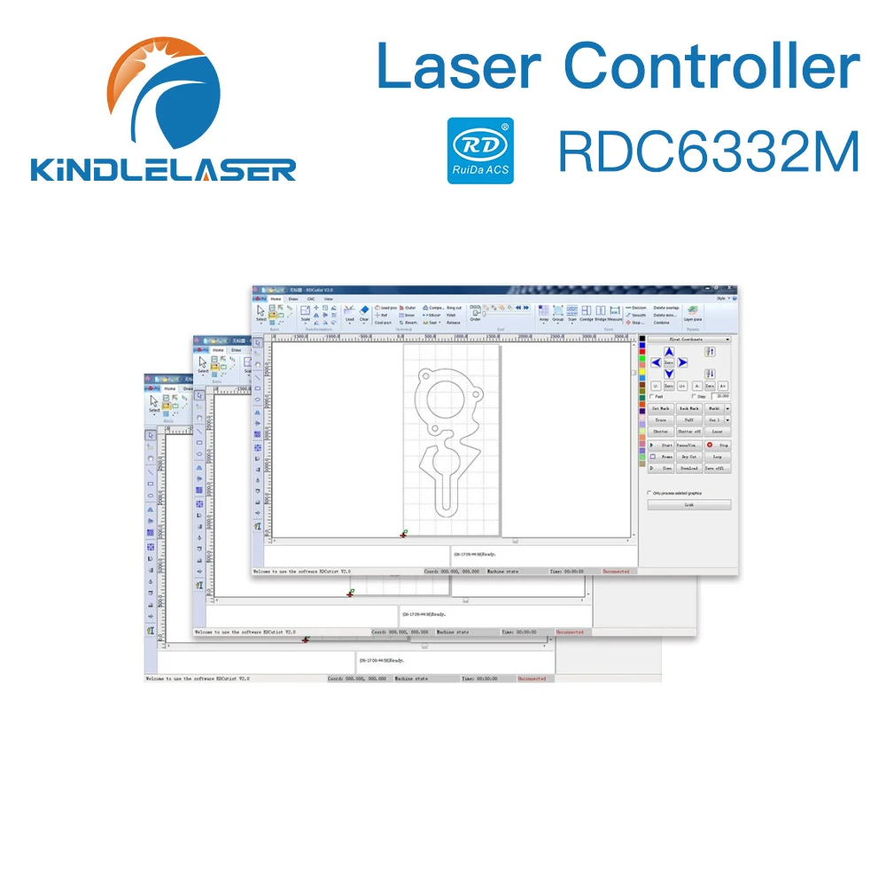 KINDLELASER Ruida dr 6332M Co2 лазерный контроллер DSP для лазерной лампы | Инструменты