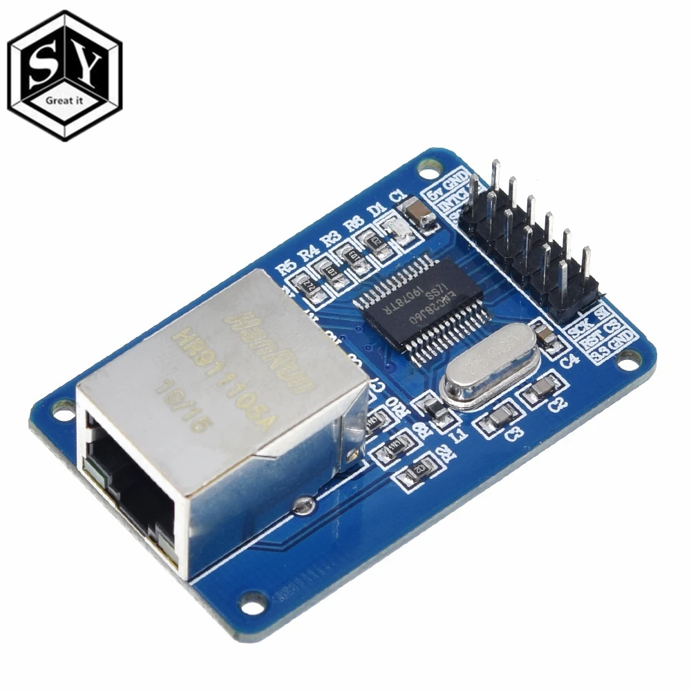 1 шт. Great IT ENC28J60 Ethernet LAN сетевой модуль SPI порт для Arduino 51LPC AVR ARM PIC