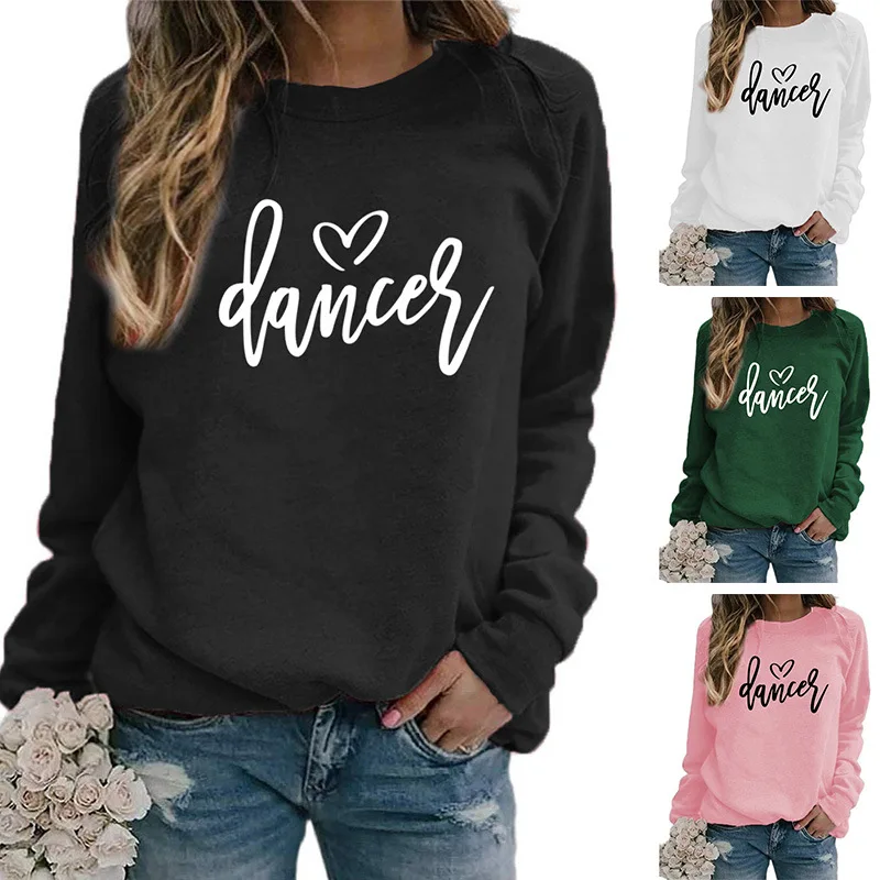 

Свитшот женский оверсайз с длинным рукавом и круглым вырезом