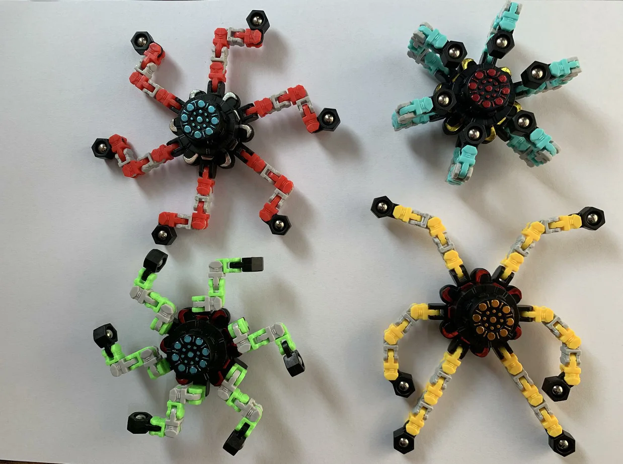 

DIY Deformable Fingertip Spinner Stress Relief Toy Chain Mechanical Gyroscope Fidget Toys Antistress Spinner for Adult Kids Gift
