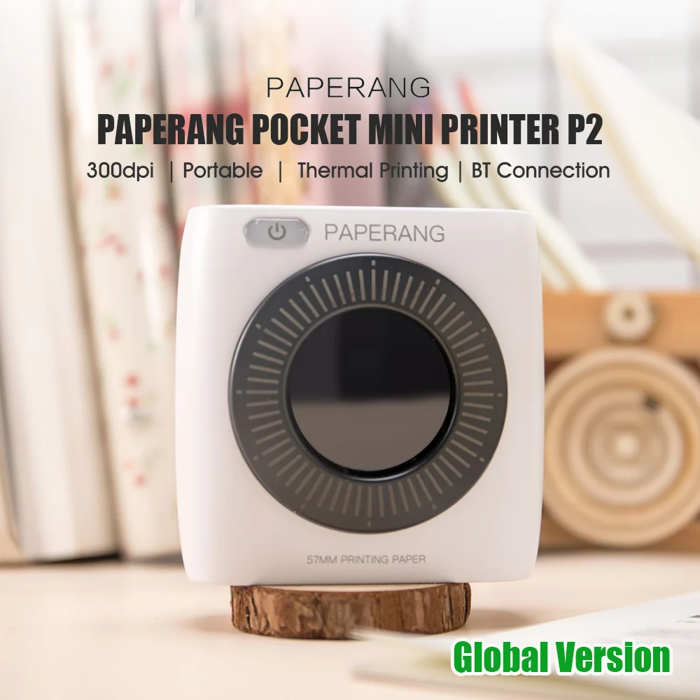 Оригинальный карманный мини-принтер PAPERANG P2 300 точек/дюйм портативный