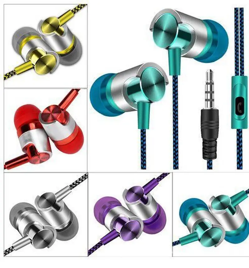 

Wired 3.5mm Headset With Mic Wired Sports Bass Stereo Earphone In-ear High Quality Volume Control Hands Free For Smart Phone