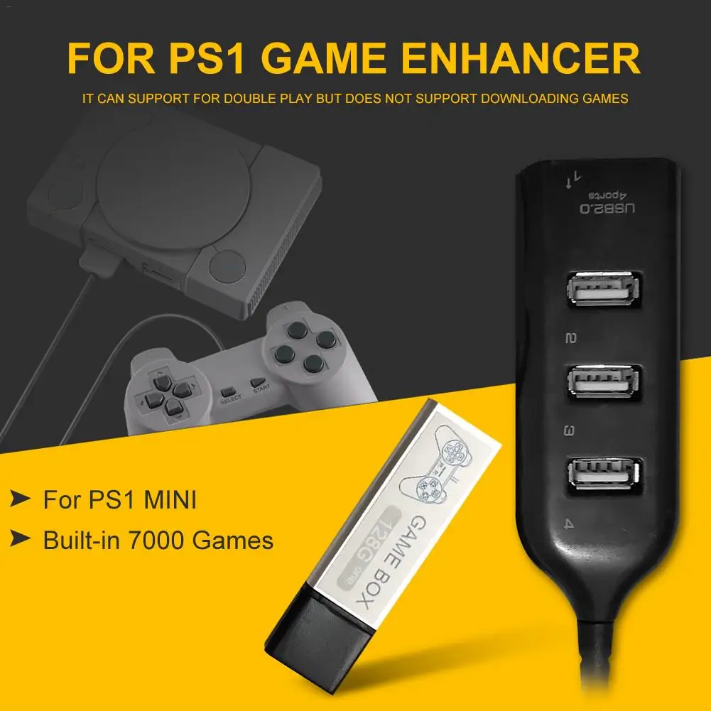 Игровой усилитель Plug Games Crackhead Pack для Playstation аксессуары встроенные 7000 игры True Blue Mini