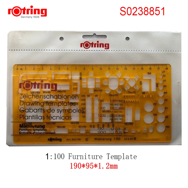 rotring 1:50/1:100 Furniture Template Drawing Tools | Geometry